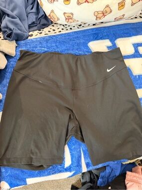 Nike Black Women’s Bike Shorts with White Swoosh